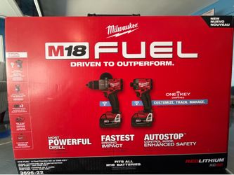 Milwaukee hammer drill, impact drill plus 2 batteries