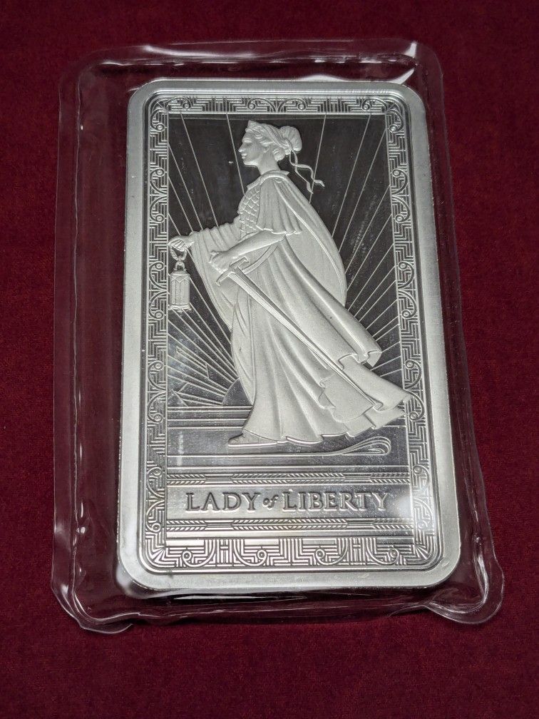 Silver .999 Bar 10ozs Pamp Lady Of Liberty ~ Sealed 