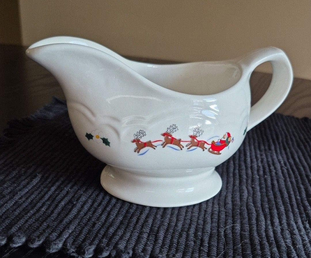 Pfaltzgraff Snow Village Gravy Boat