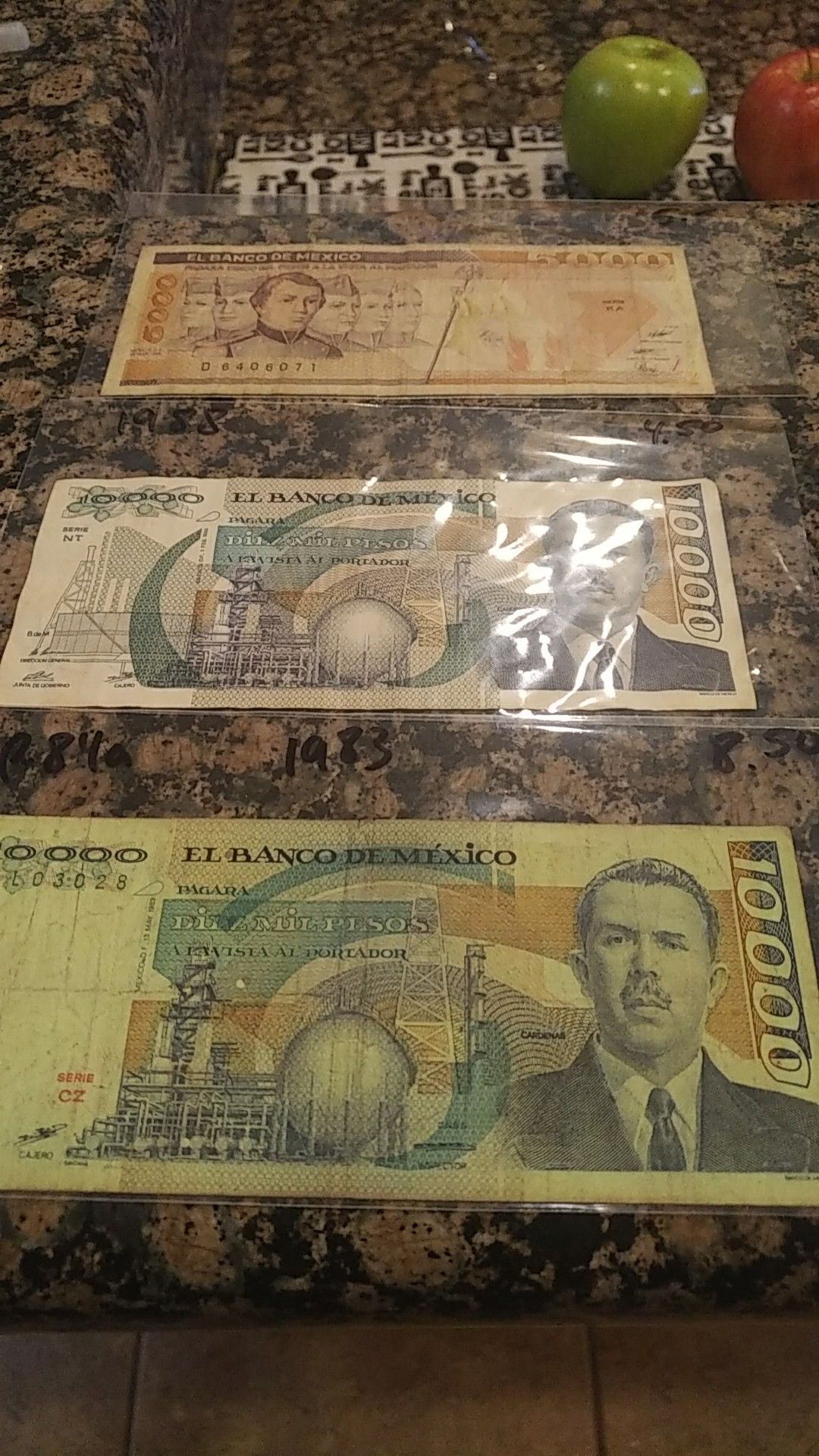 Vintage Mexico pesos