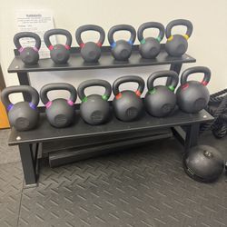 Brand New 53lbs Powder Coat Kettlebell Workout Equipment Home Gym