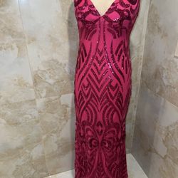 Women’s Sequins Formal Evening Dress Quinceañera Wedding Party New Size 8