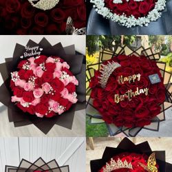 24+ Count Fresh Rose Flower Bouquets 