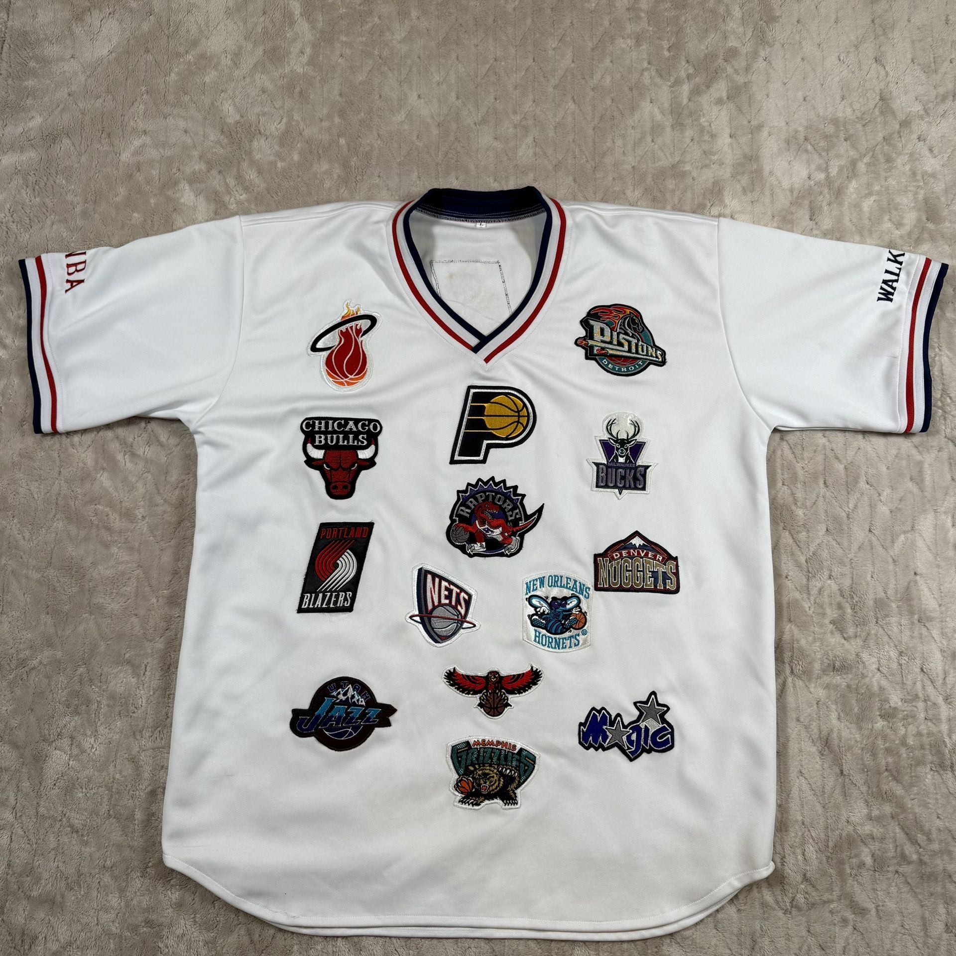 Vintage Y2K NBA Custom Logo Embroidered patch Jersey Men’s Large