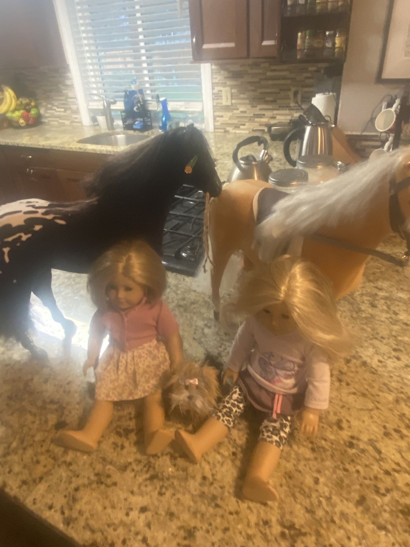 American girl dolls and horses
