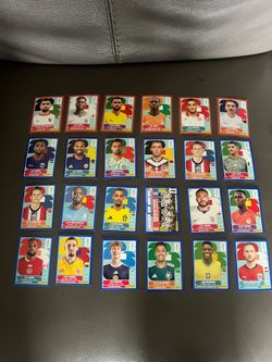 Blue and red border FIFA World Cup 2026 stickers