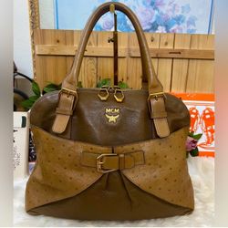 MCM Embossed Leather Made In Italy 