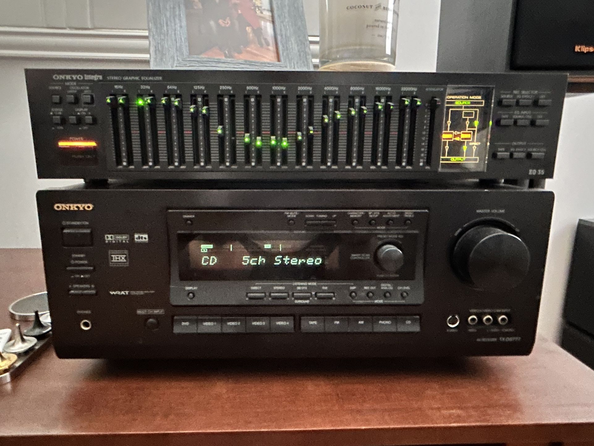 Onkyo Stereo Receiver And Equalizer