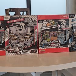 Pokémon Black Bolt & White Flare Binder + Poster Collection 18 Booster Packs!