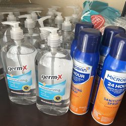 Germ X and Microban Spray And Mask
