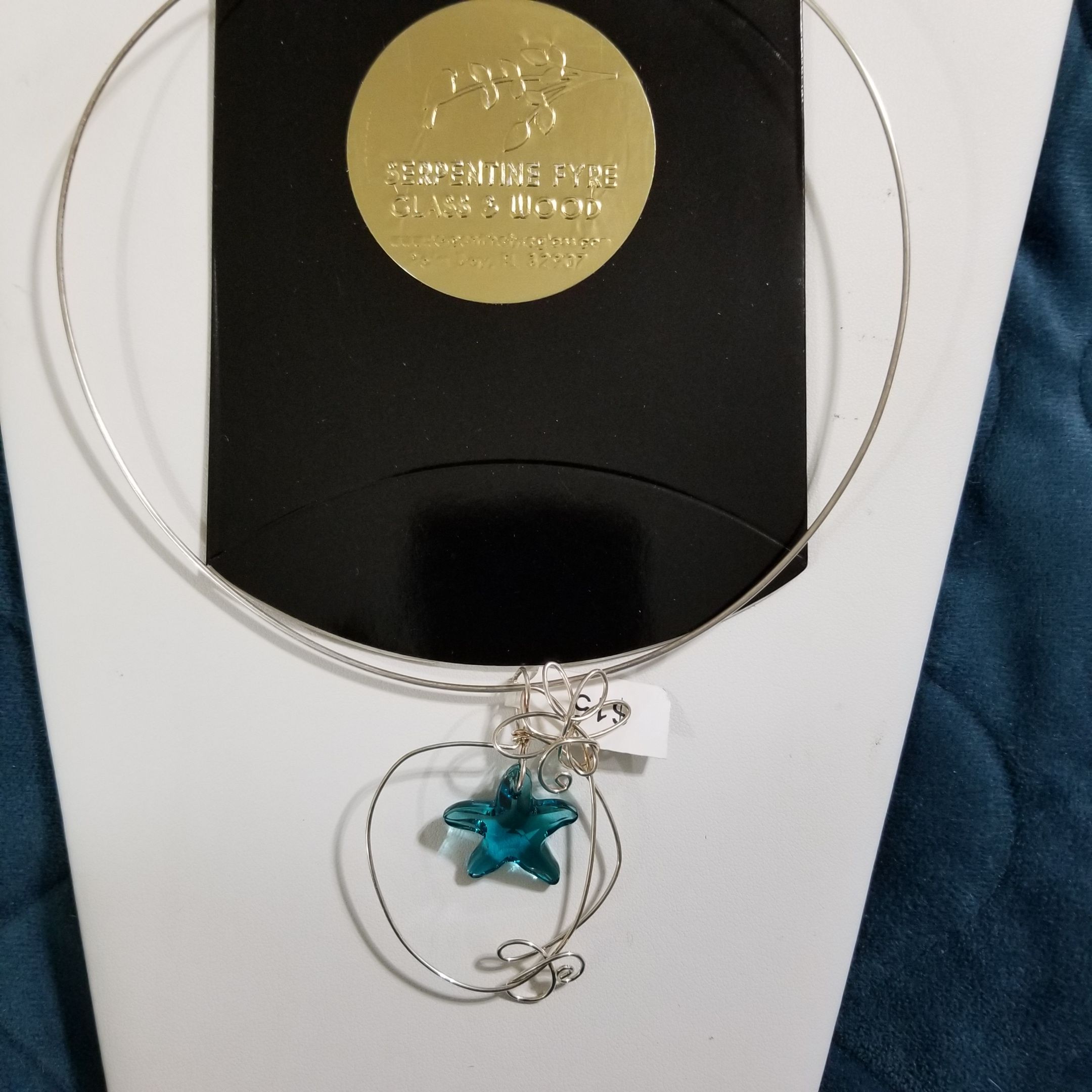 Handmade Wire Art Swarovski Elements Pendant