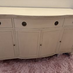 Refinished Antique Cabinet. Solid Wood