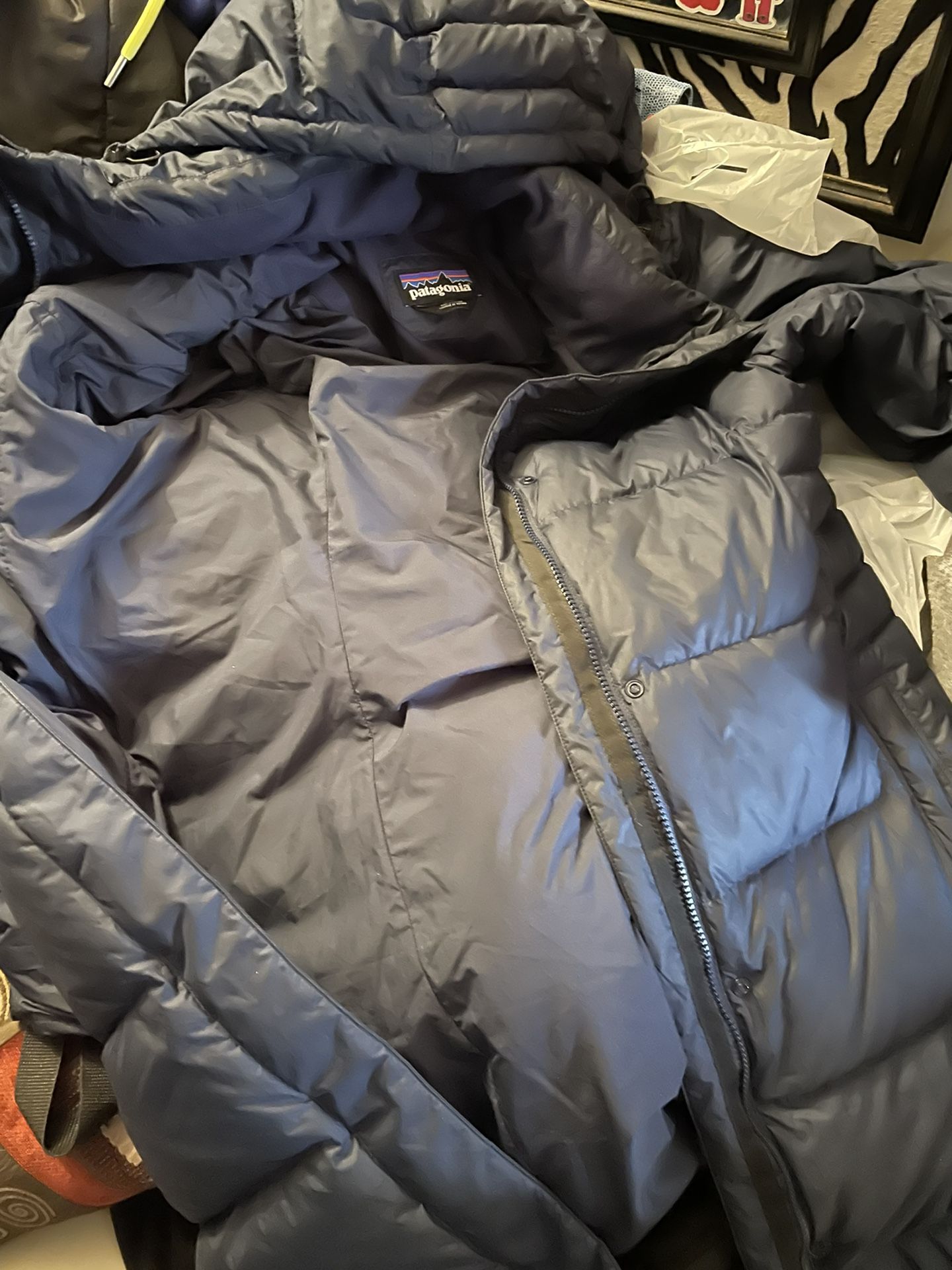 Puffer Long Length Patagonia Jacket With Hood Women XL