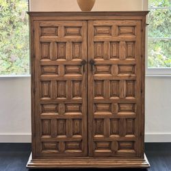 Antique 1920s Sabino Wood Cabinet / Armoire