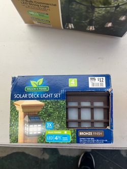 Wilson & Fisher Solar Deck Light Set – 4 Pack