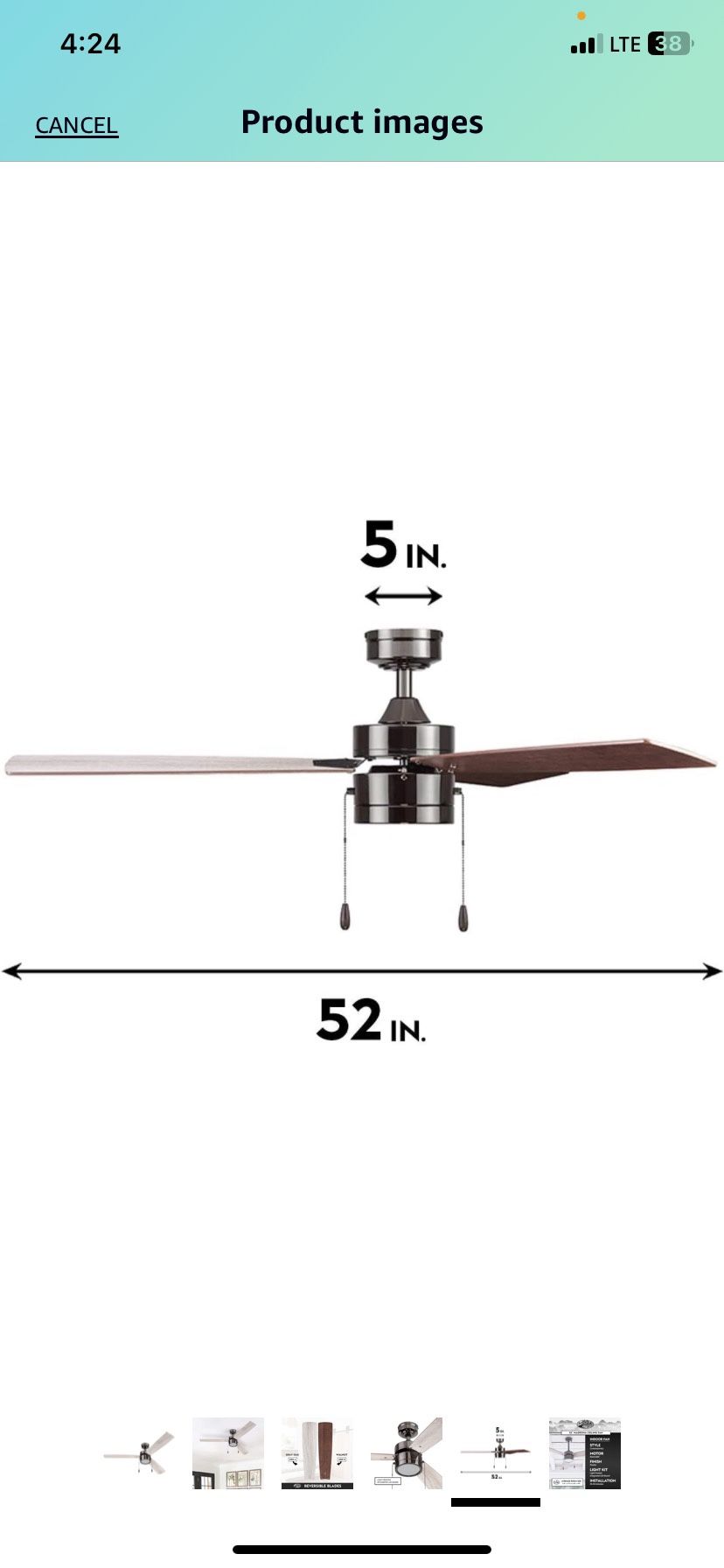 2 Gun metal ceiling fans