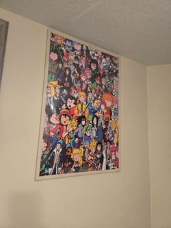 Framed Anime Collage Poster