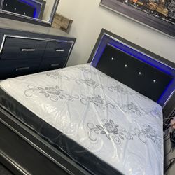 Queen bedroom set Mattress And Box Included