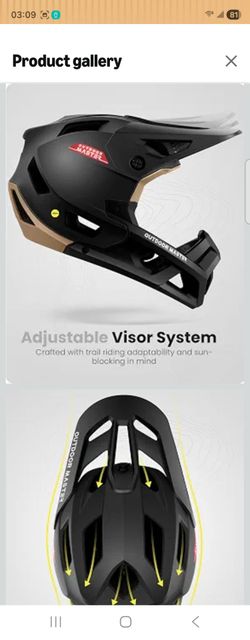 OutdoorMaster MIPS Full Face Mountain Bike Helmet for Men & Women - Two Removable Chin Pad, Ventilation Lightweight - Racing Downhill DH BMX MTB Helme