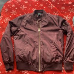 Forever 21 Maroon Bomber Jacket