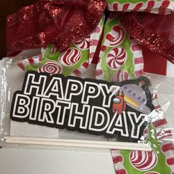 Happy Birthday Among Us-themed Cake Topper