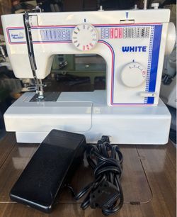 White Heavy Duty Jeans Sewing Machine with metal Metal Body