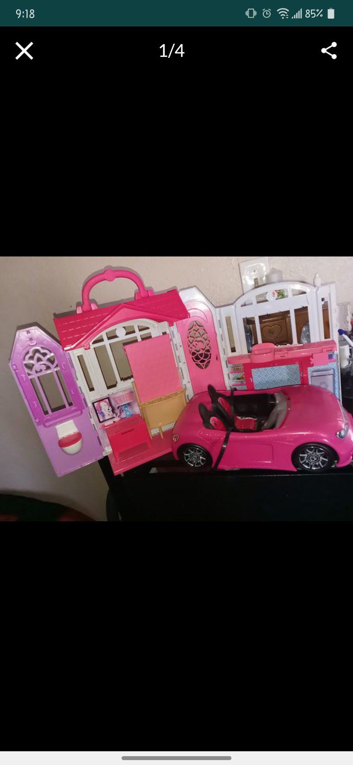 Barbie house and car