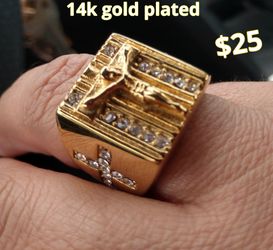 Men’s 14k Gold Dipped ring -brand new size 10