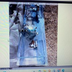 DOUBLE MARBLE SINK WITH FAUCETS 63 3/4x19 1/2