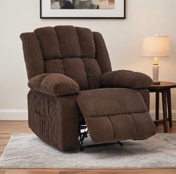 Oversized Recliner Chair for Adult,150°Recliner Chairs Ergonomic Nursery Chairs, Extra Wide Manual Recliners,Corduroy Upholstery Soft Sofa Chair for L