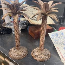 Palm Tree Candle Holders 