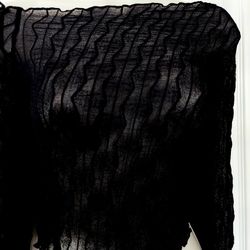 Shein Black sheer mesh crop top new size large stretchy
