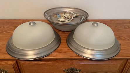 3 Matching Flush Mount Ceiling Light Fixtures – $30