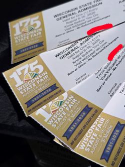 4 State Fair Passes (regular price 20$ ea)
