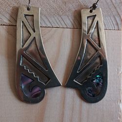 Sterling Silver Earrings with Alabone Shell