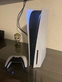 PS5 with controller