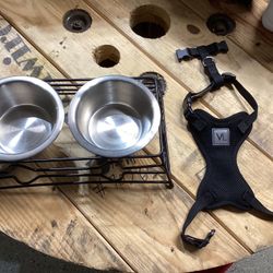 Raised Bowls And Harness