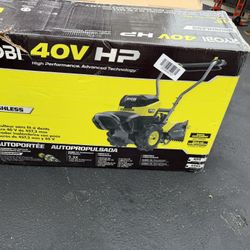 RYOBI 40V HP Brushless 18 in. Battery Powered Rear Tine Tiller (Tool Only)