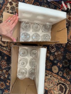 Glass goblets x12 (2 sets of 6)