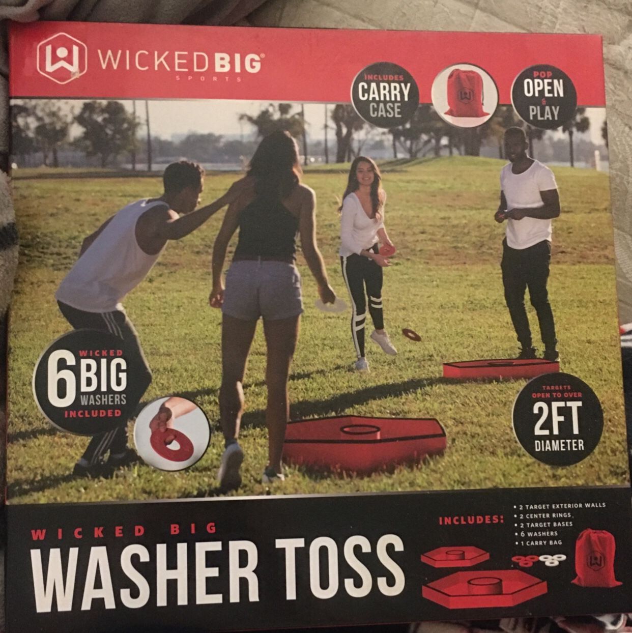 Washer Toss/Wicked Big Sports Washer Toss Backyard Games Includes Carry Case * New In Box*
