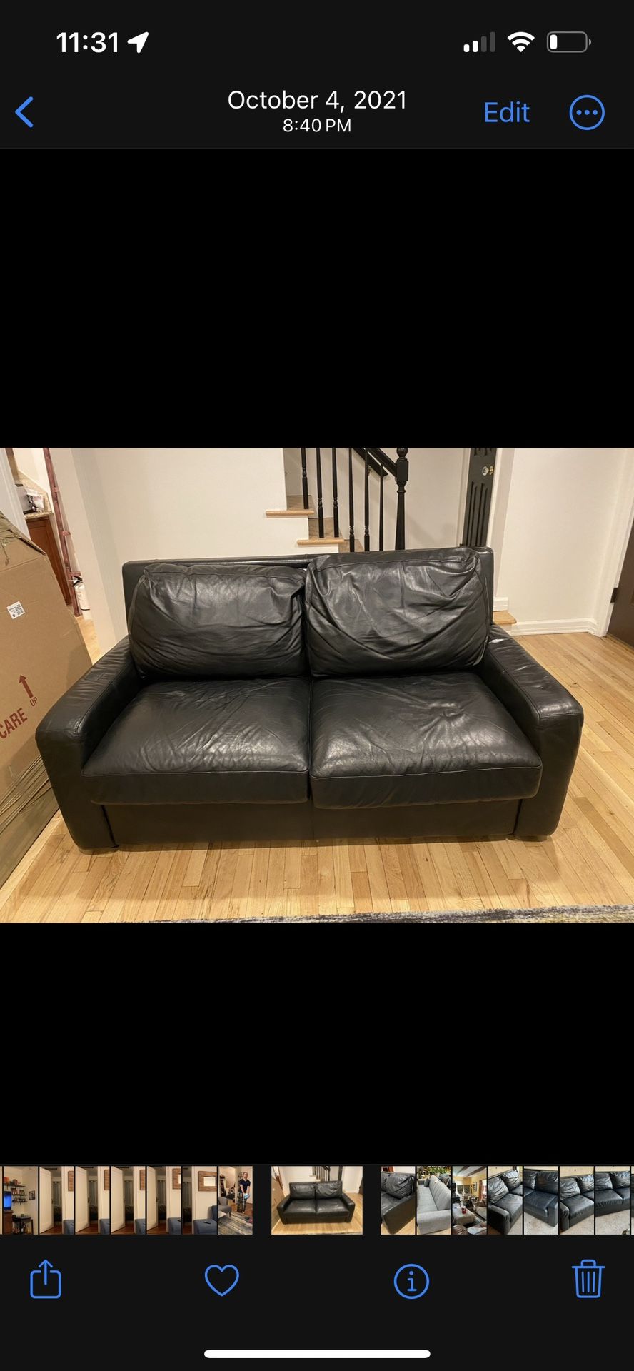 Free American Leather Sofa Bed