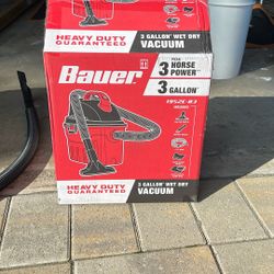 BAUER 3 Gallon, 3 Peak HP Wet/Dry Vacuum