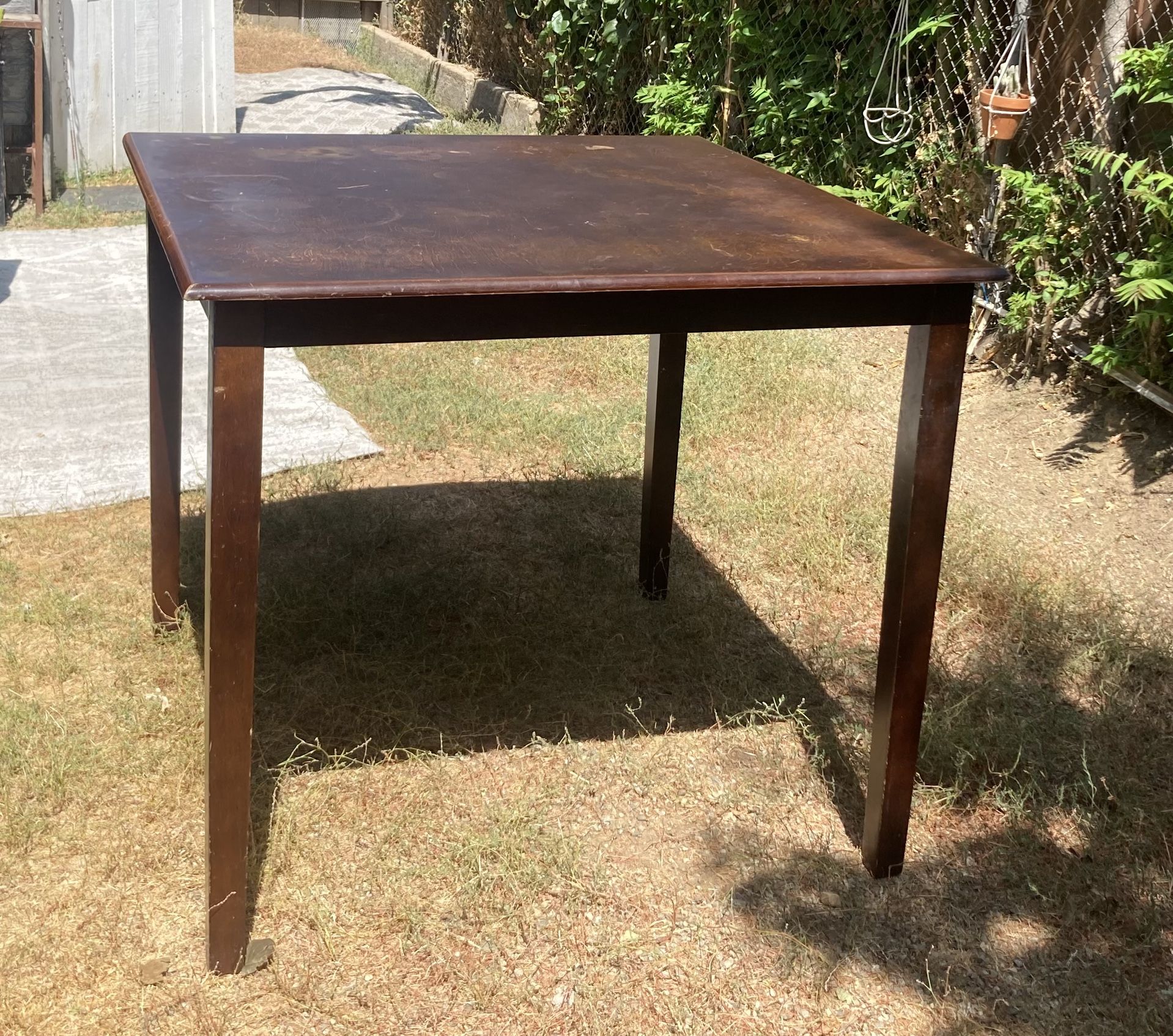 41” Square Wood Dining Table