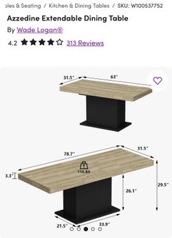 Azzedine Extendable Dining Table