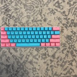 RK 61. Blue And Pink Keycaps. Mechanical Keyboard