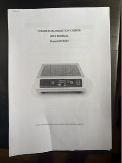 Commercial induction cooktop