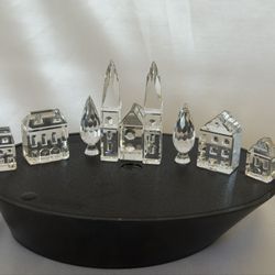 7 PIECE SWAROVSKI CRYSTAL CATHEDRAL VILLAGE
