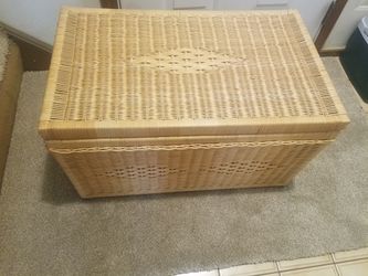 Wicker trunk basket