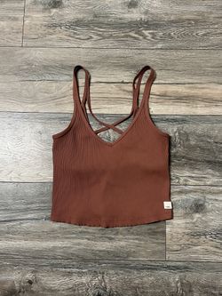 Vuori Rib Crop Tank Top Small