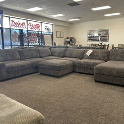 Gray 7 Pc Sofa Modular Sectional Set W/ Chaise- EZ $10 Down Payment Options Available 